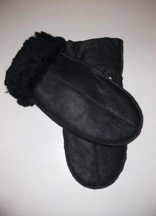 Натуральные кожаные перчатки на натуральной овчине корея женские кожаные перчатки5 фото