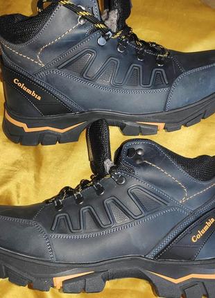 Зимові нові стильні черевики шкіряні кожаные ботинки columbia.422 фото
