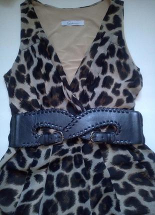 Шифонова красиве плаття. модний тваринний принт