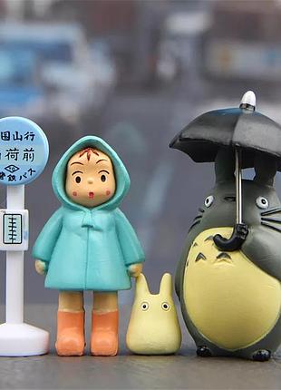 Тоторо, мой сосед тоторо, набор фигурок, ходячий замок, аниме, хаяо миядзаки, статуэтки, топпер, флориариум, игрушки, кукольный домик