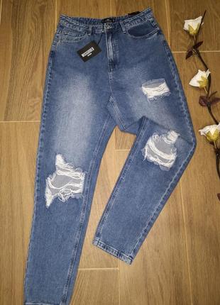 ⚠️распродаж ⚠️женские джинсы мом,высокая посадка, missguided, l4 фото
