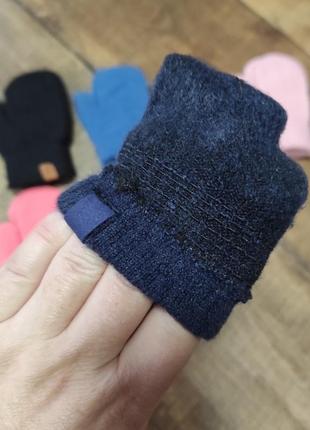 Рукавиці рукавичкі вовна шерсть варежки дитячі детские 2-4р4 фото