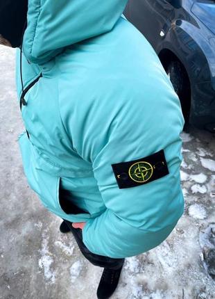 Брендовий чоловічий утеплений анорак стон айленд / якісні анораки stone island на кожен день3 фото