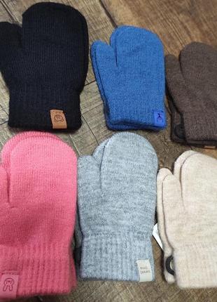 Рукавиці рукавички дитячі вовна 2-4р варежки детские