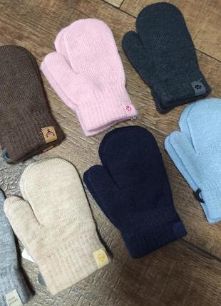 Рукавиці рукавички дитячі вовна 2-4р варежки детские