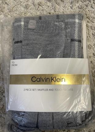 Шарф и рукавицы calvin klein/ набор calvin klein оригинал3 фото