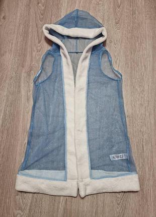 Накидка эльзы снегурочки disney нарядная новогодняя накидка мех 5-8 л