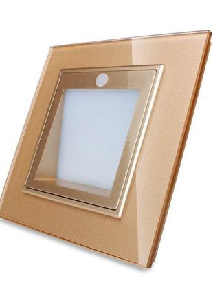 Світильник для сходів підсвітка підлоги з датчиком освітленості livolo золото (w291jd-13)