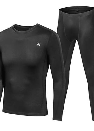 Термобелье мужское xintown nyxt19jbyd-1 black s фитнес-костюм на холодный сезон с технологией сохранения тепла