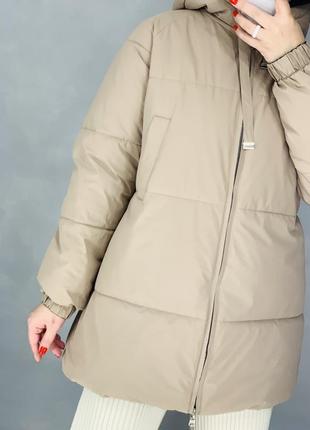 Пуховик двусторонний тёплая зимняя куртка с капюшоном6 фото