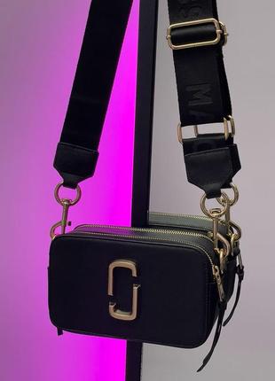 Женская черная сумка через плечо marc jacobs 🆕маленька сумка кросс боди 3