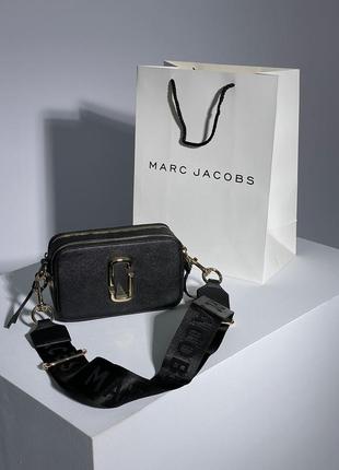 Женская черная сумка через плечо marc jacobs 🆕маленька сумка кросс боди1 фото