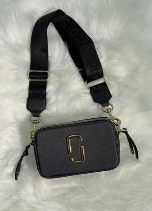 Женская черная сумка через плечо marc jacobs 🆕маленька сумка кросс боди 5