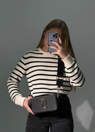 Женская черная сумка через плечо marc jacobs 🆕маленька сумка кросс боди 2