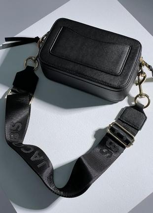 Женская черная сумка через плечо marc jacobs 🆕маленька сумка кросс боди 6
