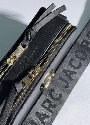 Женская черная сумка через плечо marc jacobs 🆕маленька сумка кросс боди9 фото
