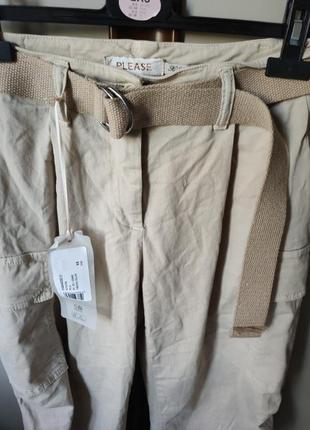 Жіночи штани baggy модель cargo з рімінце. італійський бренд please.5 фото