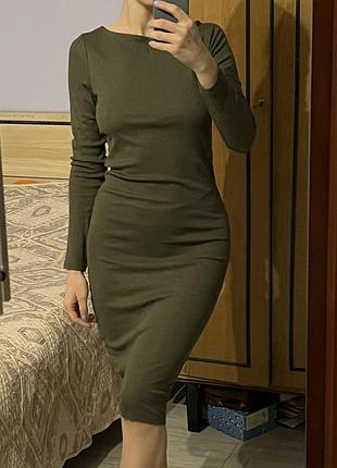 Сукня плаття в рубчик