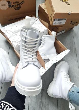 Распродажа! кожаные ботинки dr martens white . шкіряні черевики4 фото