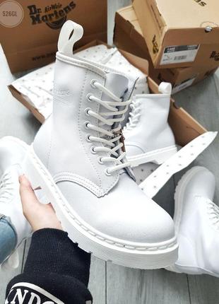 Распродажа! кожаные ботинки dr martens white . шкіряні черевики3 фото