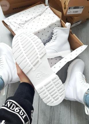 Распродажа! кожаные ботинки dr martens white . шкіряні черевики9 фото