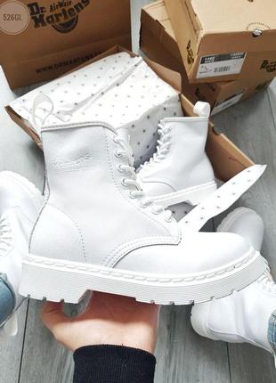 Распродажа! кожаные ботинки dr martens white . шкіряні черевики2 фото
