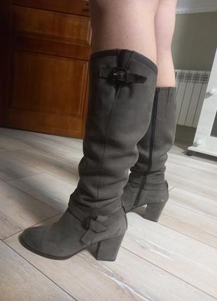 Чоботи сапожки натуральні 39р нубук