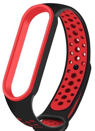 Ремішок nike style для фітнес-браслета xiaomi mi technology 6/5 чорний з червоним (mrk6782)