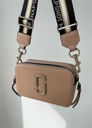 Жіноча темно бежева сумка через плече marc jacobs 🆕маленька сумка крос боди