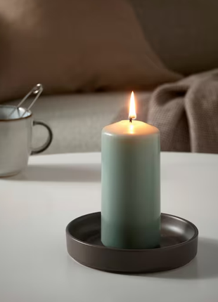 Блочна свічка без запаху, світло-зелена,40 годин dagligen