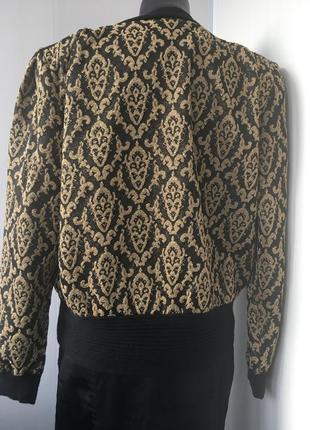 Винтаж! яркий свитер топ с люрексом чёрный с золотым, оригинал pierre cardin4 фото