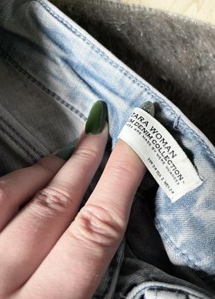 Zara базові світлі джинси завужені по фігурі висока талія6 фото