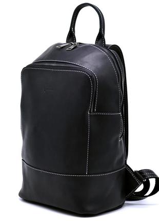 Жіночий чорний шкіряний рюкзак tarwa ra-2008-3md середнього розміру