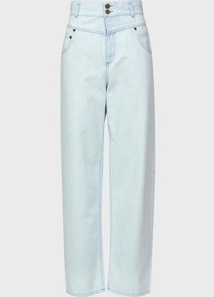 Джинсы джинси на высокой посадке alberta ferretti италия, женские штаны мом с высокой талией