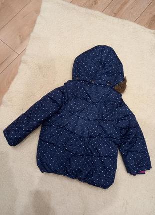 Дитяча демісезонна куртка в горошок жилетка детская деми в горошек желетка с капюшоном 2 в 18 фото
