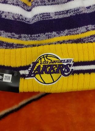 💯🏀 оригінал. тепла шапка new era x nba los angeles lakers.3 фото