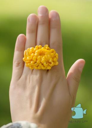 Кільце "золота хризантема". ручна робота