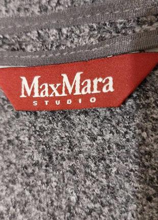Жакет max mara studio класичний жіночий вовняний кашемір блейзер  сірий3 фото