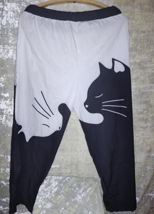 Оригінальні штани з котами інь-янь ін ян2 фото
