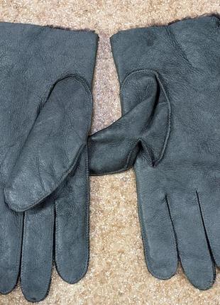 Теплые кожаные перчатки2 фото