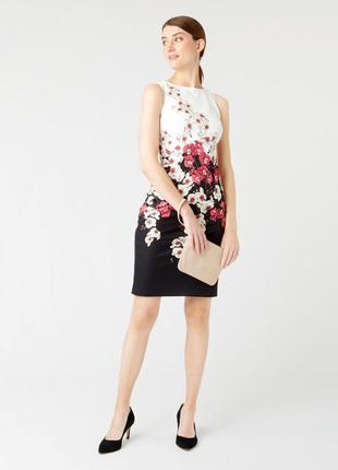 Брендова сукня міді в квіти від hobbs