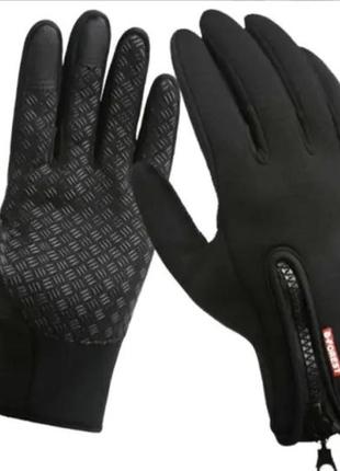 Сенсорные перчатки женские зимние winds stopper hkxy m черный1 фото