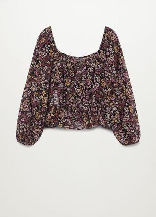 Шифоновая блуза с открытыми плечами8 фото