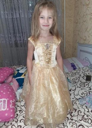 Платье принцесса белль на 5-6 лет1 фото