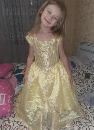 Платье принцесса белль на 5-6 лет