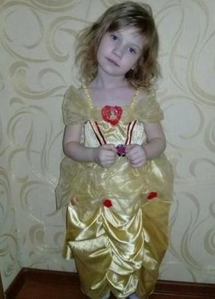 Платье принцесса белль на 3-4 года1 фото