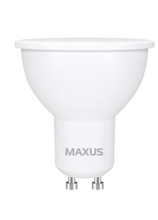 Лампа світлодіодна maxus 1-led-717 mr16 5w 3000k 220v gu102 фото