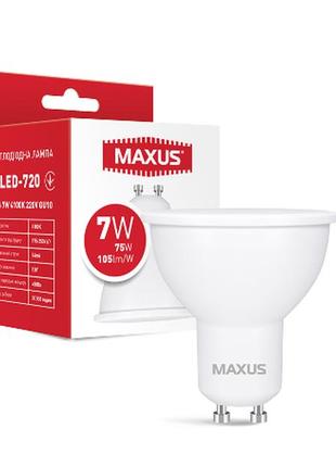 Лампа светодиодная maxus 1-led-720 mr16 7w 4100k 220v gu10