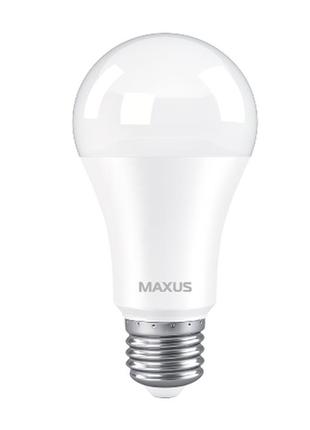 Лампа світлодіодна maxus 1-led-777 a60 12 w 3000 k 220 v e272 фото