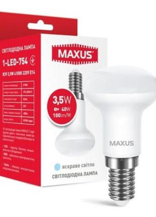 Лампа світлодіодна 3,5w r39 maxus 4100k 220v e14